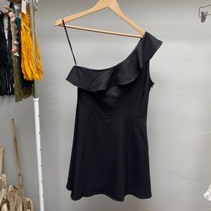 Banana Republic one shoulder little black dress